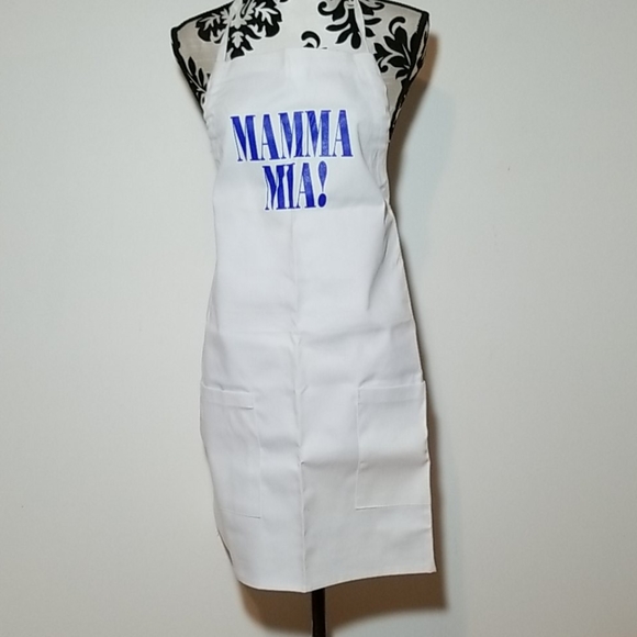Mama Mia! From the Show UNISEX white & blue Apron. - Picture 3 of 8